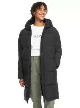 Пуховик Roxy "Test Of Time", с капюшоном, антрацит