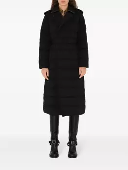 Пуховик с аппликацией Burberry Shield, черный