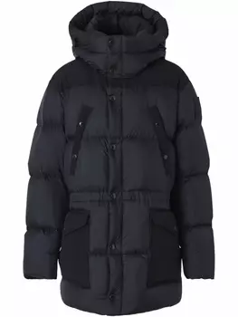 Пуховик с аппликацией логотипа Burberry, серый