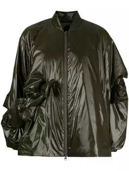 Пуховик с бантом JNBY, зеленый