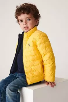 Пуховик с двусторонним логотипом Polo Ralph Lauren, синий