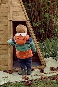 Пуховик с фигурой Jojo Maman Bb, оранжевый