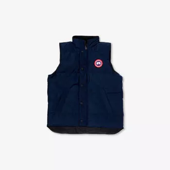 Пуховик с фирменным принтом Vanier 7-16 лет Canada Goose, синий