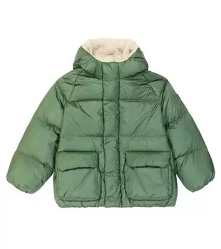 Пуховик с флисовой отделкой Il Gufo, зеленый