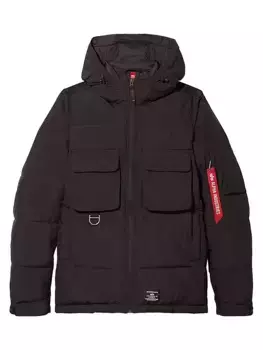 Пуховик с капюшоном Alpha Industries, черный