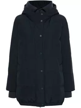 Пуховик с капюшоном Brunello Cucinelli, синий
