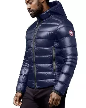Пуховик с капюшоном Canada Goose Crofton, синий
