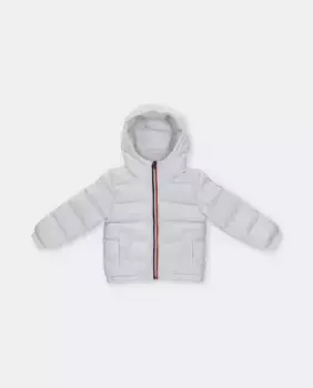 Пуховик с капюшоном для мальчика белого цвета Martn Aranda, белый