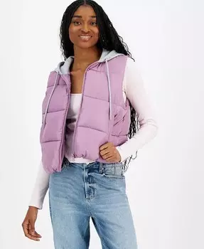 Пуховик с капюшоном для юниоров Madden Girl, слоновая кость/кремовый