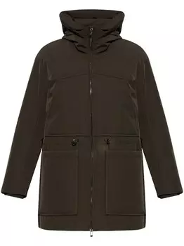 Пуховик с капюшоном Emporio Armani, коричневый