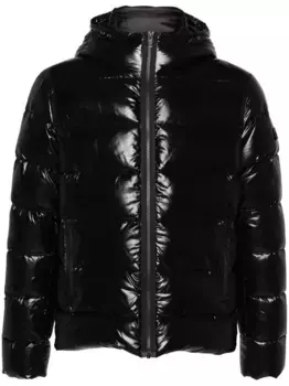 Пуховик с капюшоном Fay, черный
