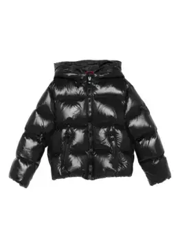 Пуховик с капюшоном Fay Kids, черный