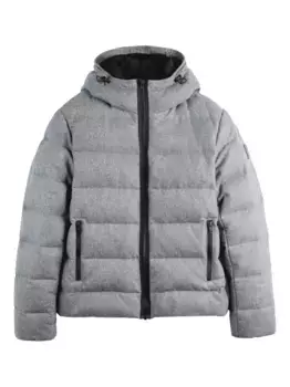Пуховик с капюшоном Fay, серый