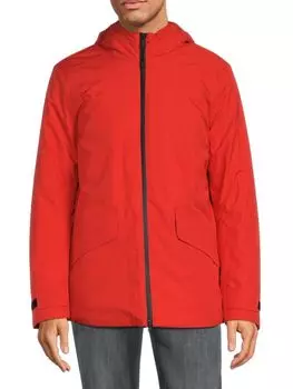 Пуховик с капюшоном Geox, цвет Dark Coral