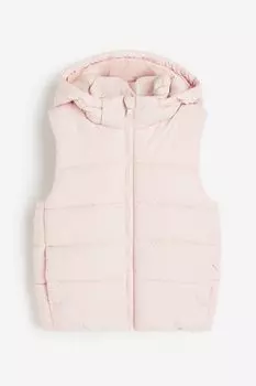 Пуховик с капюшоном H&M, розовый