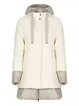 Пуховик с капюшоном Herno, белый