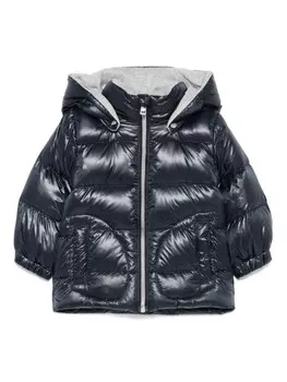 Пуховик с капюшоном Herno Kids, синий