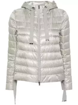 Пуховик с капюшоном Herno, серый