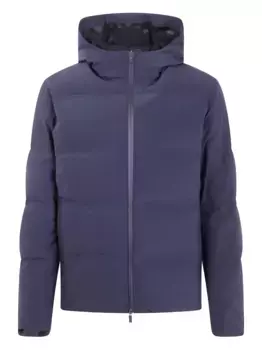 Пуховик с капюшоном Herno, синий