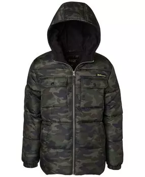 Пуховик с капюшоном и камуфляжным принтом iXtreme для малышей и маленьких мальчиков Wippette
