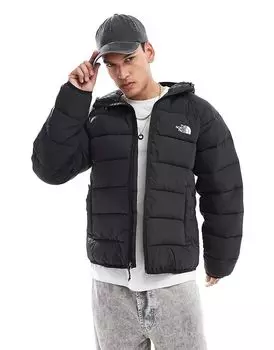 Пуховик с капюшоном и логотипом Laurez черного цвета The North Face