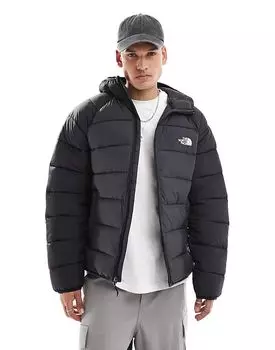 Пуховик с капюшоном и логотипом Laurez серого цвета The North Face