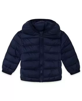 Пуховик с капюшоном и застежкой-молнией Canada House, темно-синий