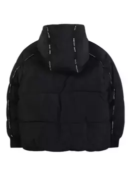 Пуховик с капюшоном Marc Jacobs Kids, черный