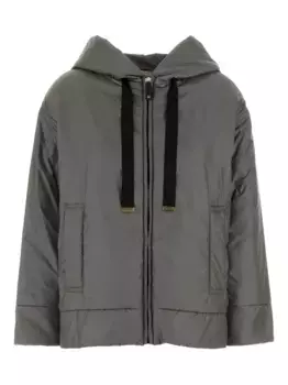 Пуховик с капюшоном MAX MARA, серый