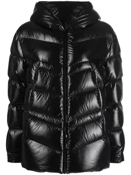Пуховик с капюшоном Moncler, черный