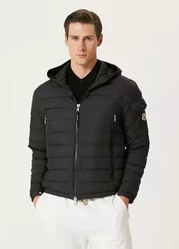 Пуховик с капюшоном Moncler, черный
