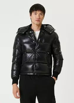 Пуховик с капюшоном Moncler, черный