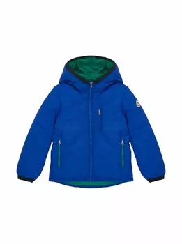 Пуховик с капюшоном Moncler, синий