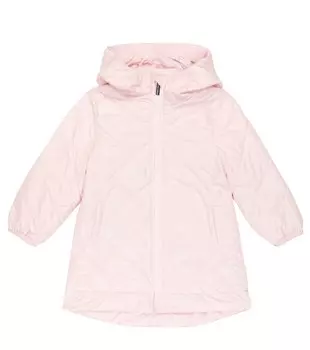 Пуховик с капюшоном Monnalisa, розовый