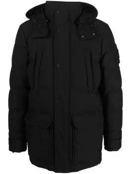 Пуховик с капюшоном Moose Knuckles, черный