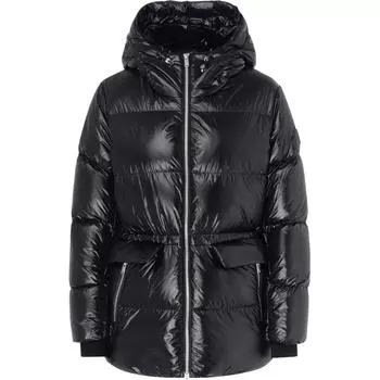 Пуховик с капюшоном на молнии Moose Knuckles, черный