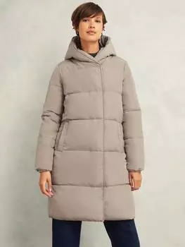 Пуховик с капюшоном от дарлы Hobbs, цвет Buff Grey