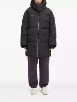 Пуховик с капюшоном Pangaia, черный