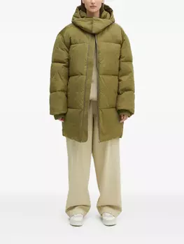 Пуховик с капюшоном Pangaia, зеленый