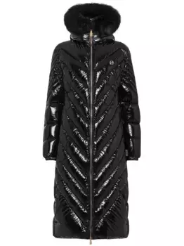 Пуховик с капюшоном Philipp Plein, черный