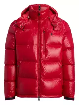 Пуховик с капюшоном POLO RALPH LAUREN, красный