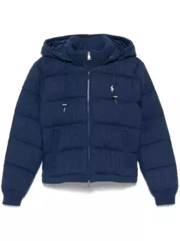 Пуховик с капюшоном POLO RALPH LAUREN, синий