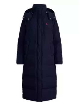 Пуховик с капюшоном POLO RALPH LAUREN, синий