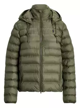 Пуховик с капюшоном POLO RALPH LAUREN, зеленый