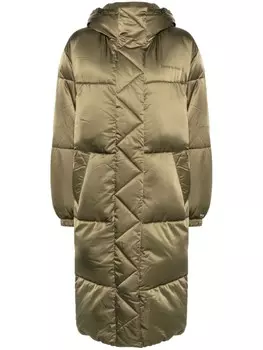 Пуховик с капюшоном Tommy Jeans, зеленый