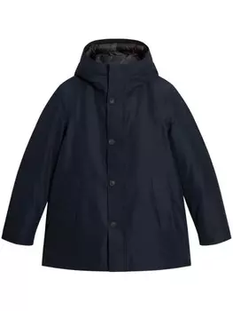 Пуховик с капюшоном Woolrich, синий