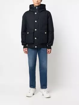 Пуховик с капюшоном Woolrich, синий