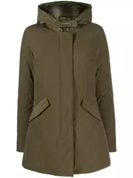 Пуховик с капюшоном WOOLRICH, зеленый