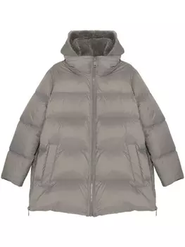 Пуховик с капюшоном Yves Salomon, серый
