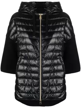 Пуховик с короткими рукавами Herno, черный